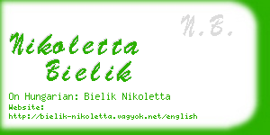 nikoletta bielik business card